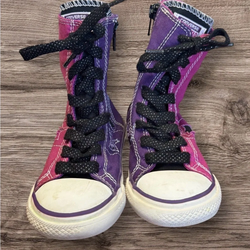 BT23 Converse One Star High Top Sneakers Side Zip Shoes Toddler Size 9
